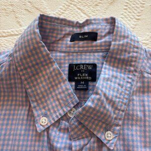 J. Crew Long Sleeve button down casual dress shirt, Flex Washed slim fit size M